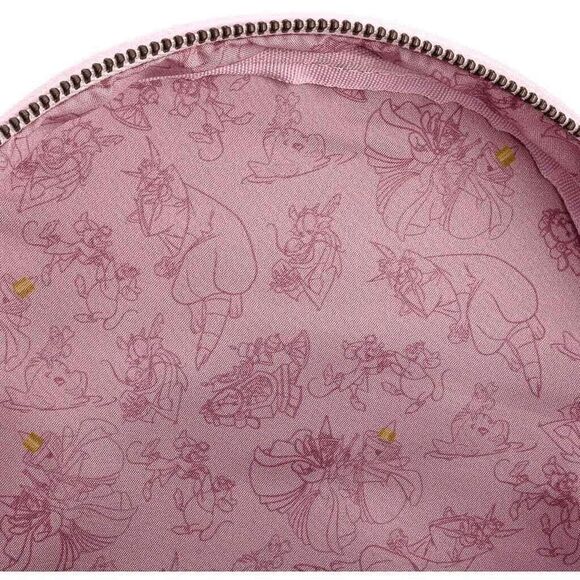 Loungefly Disney Princess Sidekicks Pink and White Checkered Mini Backpack - Picture 4 of 4